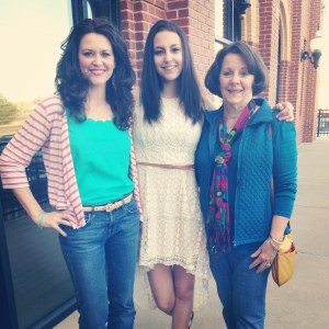 3 generations - my daughter Audrey and MIL Sheryl