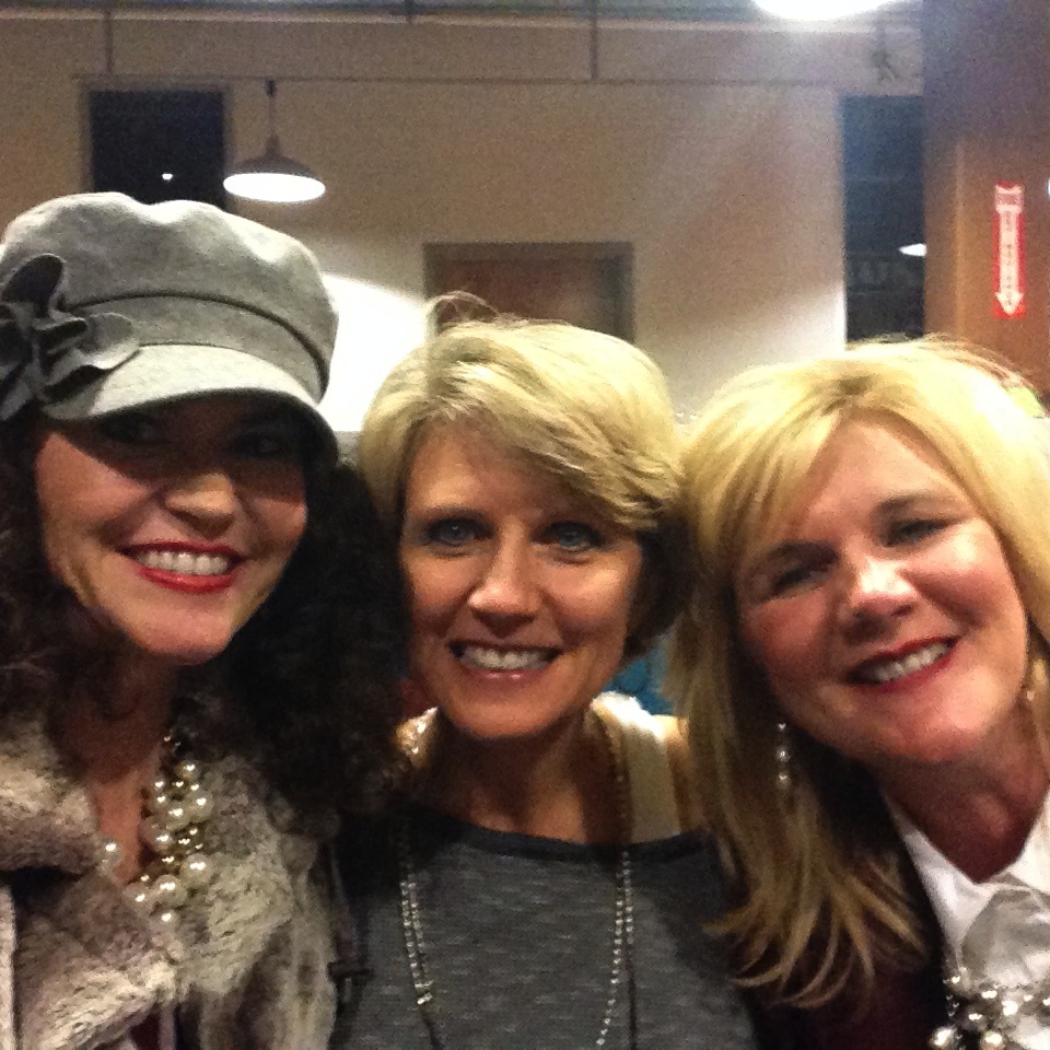 "Make friends" - with Ann (an AXO sister, too) and new friend Jen. 